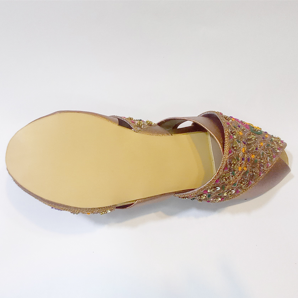 Pink Reshmi Thread and Sitara Embroidery Slipper | Handcrafted Embroidery | For Girls, Women, & Housewives | Ji Baji Ji | Eid, Party & Casual Functions