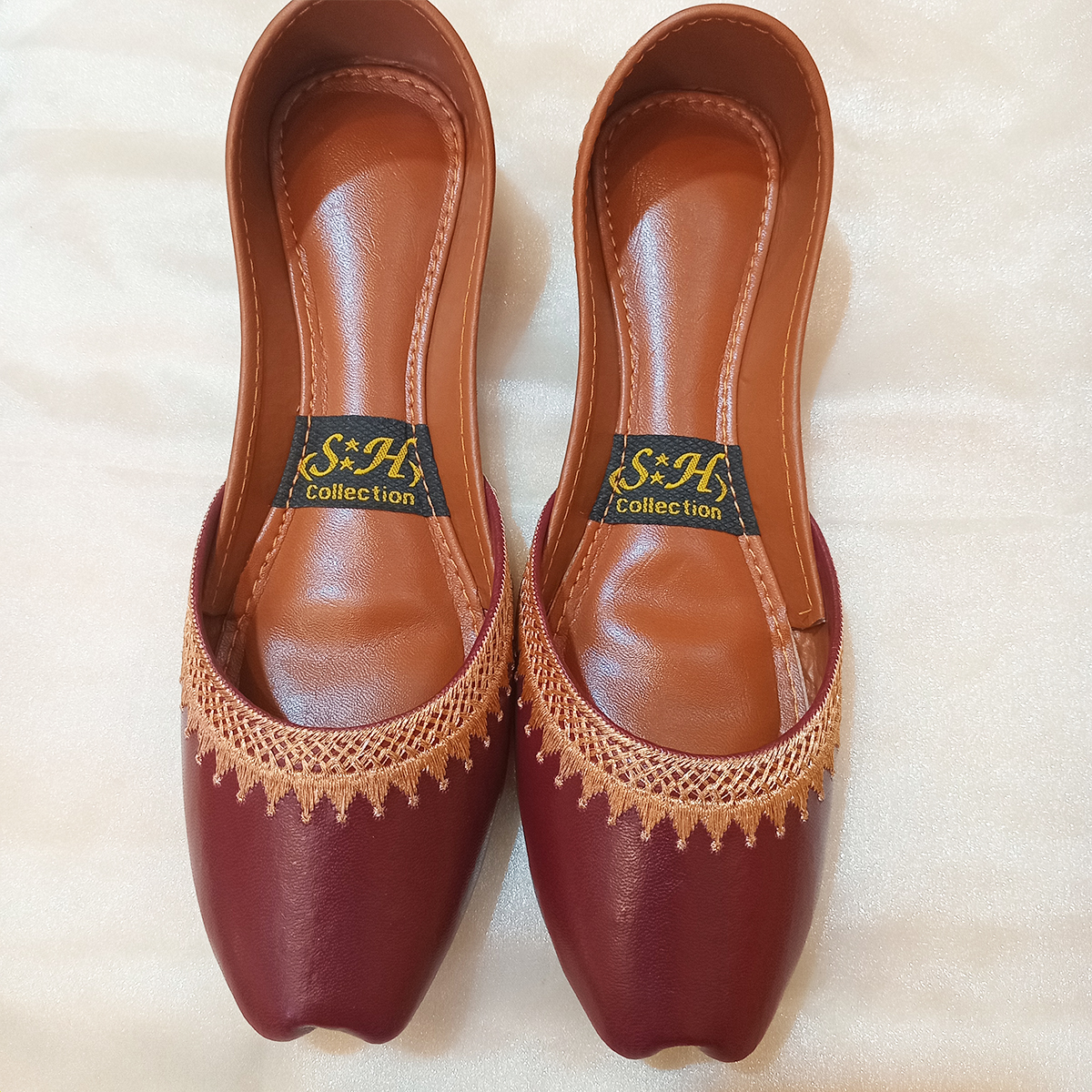 Handmade Leather Khussa | Handcrafted Embroidery | For Girls, Women, & Housewives | Ji Baji Ji | Eid, Party & Casual Functions