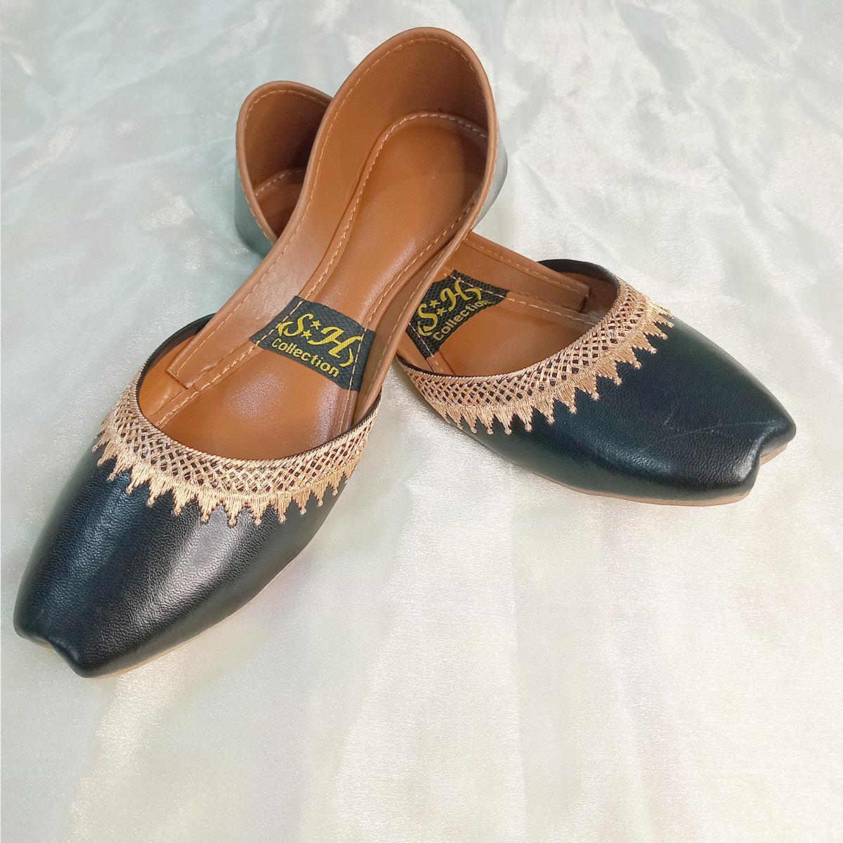 Handmade Leather Khussa | Handcrafted Embroidery | For Girls, Women, & Housewives | Ji Baji Ji | Eid, Party & Casual Functions