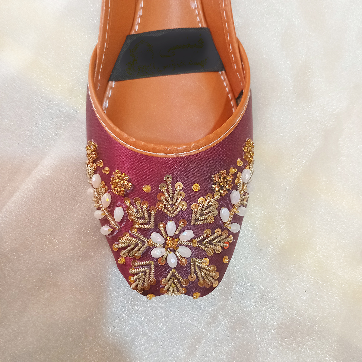 Handmade Leather Khussa | Handcrafted Embroidery | Elegant Women's Khussa for Eid, Parties, and Casual Functions | High-Quality Durability | Available in Multiple Sizes